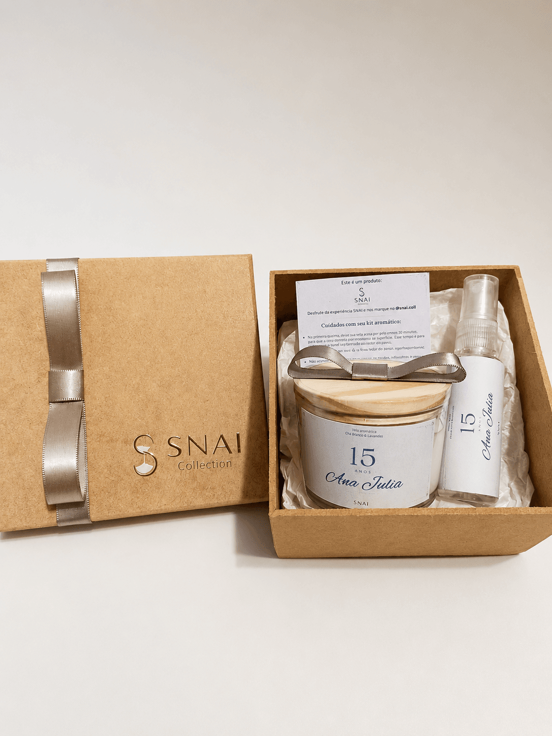 Kit presenteável: vela + pillow spray